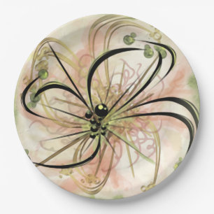 Fanciful Flower Paper Plate
