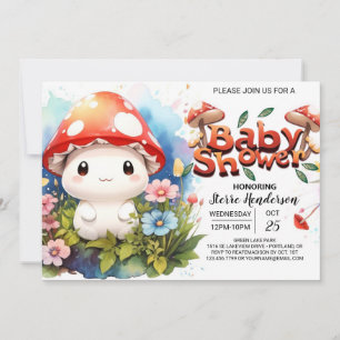 Fanciful Fungi Adventure Baby Shower Invitation