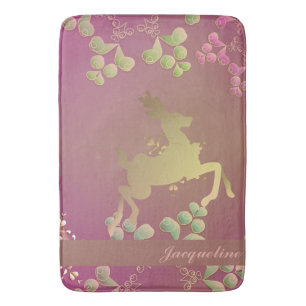 Fanciful Reindeer Snowflake  Bath Mat