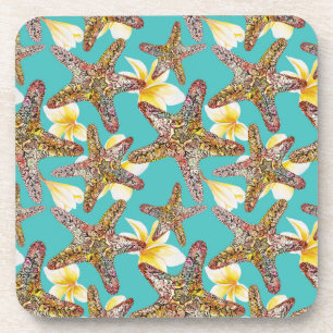 Fanciful Starfish Pattern Coaster