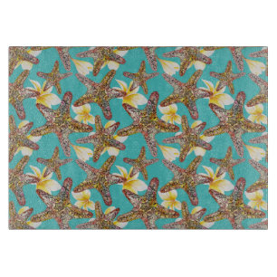 Fanciful Starfish Pattern Cutting Board
