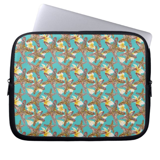 Fanciful Starfish Pattern Laptop Sleeve (Front)