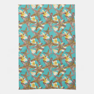 Fanciful Starfish Pattern Tea Towel