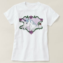 Fanciful Unicorn and Hummingbird T-Shirt