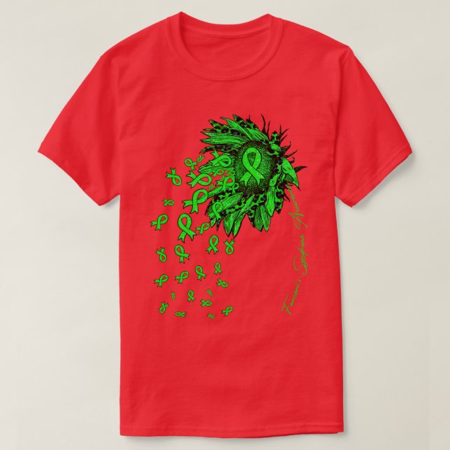 Fanconis Syndrome Awareness Sunflower ribbon flowe T-Shirt (Design Front)