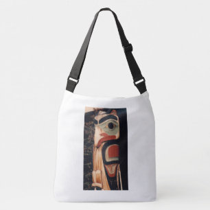 Fancy Alaska Wood Carved Totem Pole Photo Design Crossbody Bag
