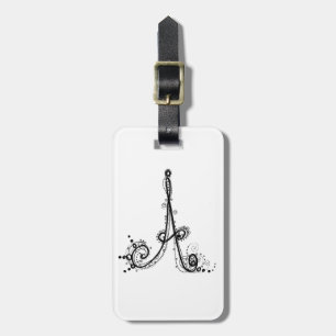 Fancy Alphabet™ "A" Luggage Tag! Tag