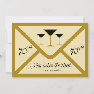 Fancy and Fun 70th Birthday Party Invitation