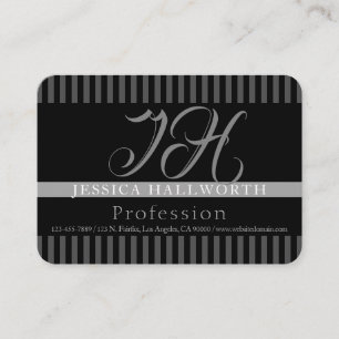 Fancy Appearance Elegantly Monogrammed Business Card