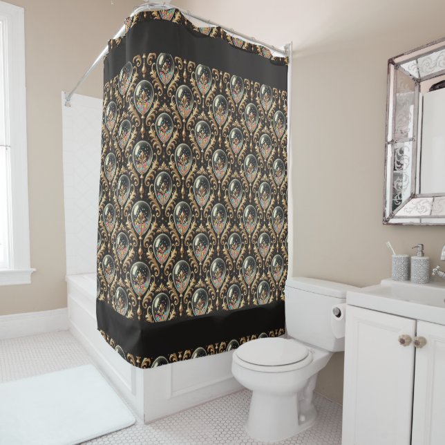 Fancy Balloons Shower Curtain (In Situ)