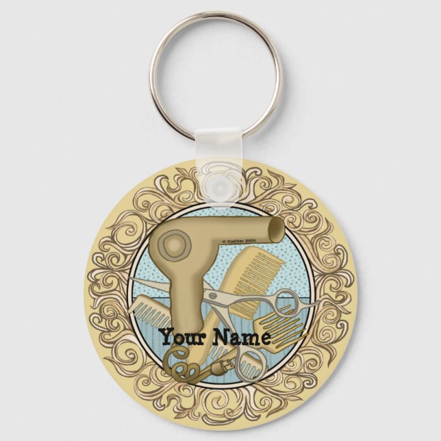 Fancy Beautician   Key Ring (Front)