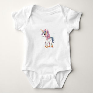 Fancy Beautiful Unicorn, Girl Gift Baby Bodysuit