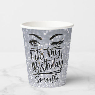 Fancy Birthday Glitter 18th 21st 30th 50th Paper Cups