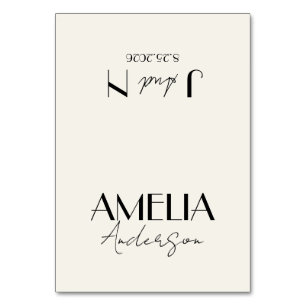 Fancy Black Ivory Old Money Wedding Place Cards