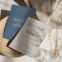 Fancy Blue And White Old Money Luxury Wedding