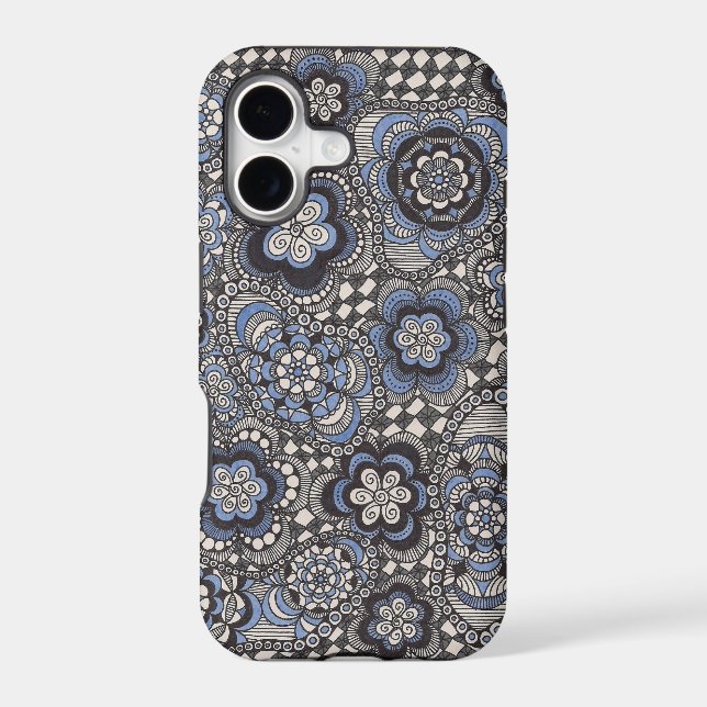 Fancy Blue Denim Phone Case (Back)