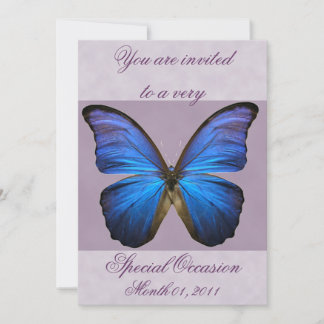 Fancy Blue Morpho Butterfly Invitations
