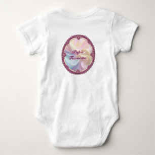 Fancy Border Colourful Pastel Silk Personalise Baby Bodysuit