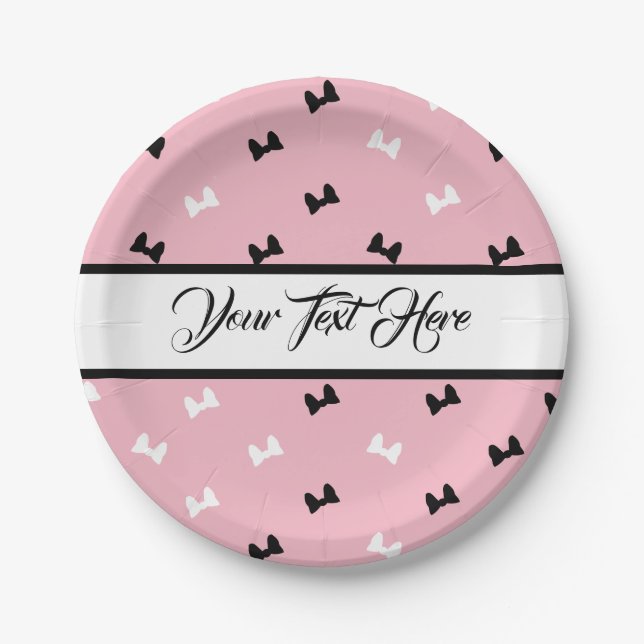 Fancy Bows Paper Plate (Front)