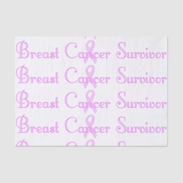 Fancy Breast Cancer Survivor Tissue Paper (Front)