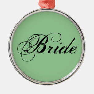 Fancy Bride On Sage Metal Tree Decoration