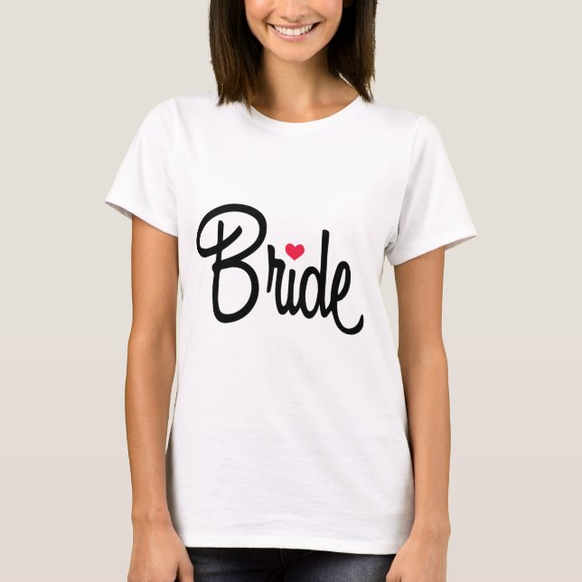 Fancy Bride Wedding Party T-Shirt (Front)