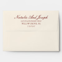 Fancy Burgundy Cream Old Money Retro Wedding