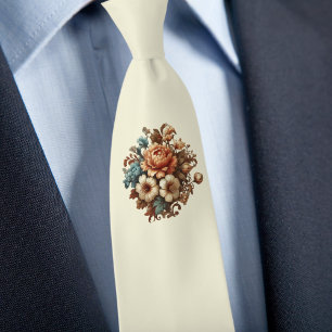 Fancy Buttercream Floral Bouquet Tie