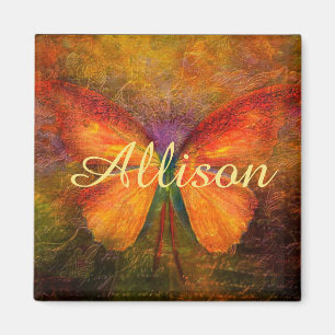Fancy butterfly personalised   magnet