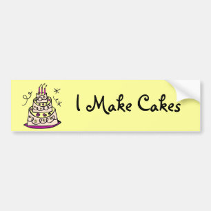 Fancy Cake Bumper Sticker