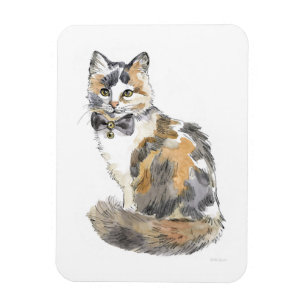 Fancy Calico Cat Magnet