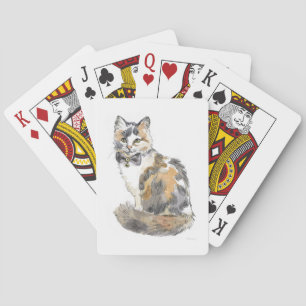 Fancy Calico Cat Playing Cards