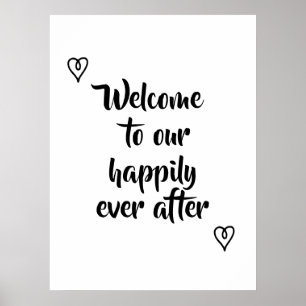 Fancy Calligraphy Welcome to our Storybook Wedding Poster
