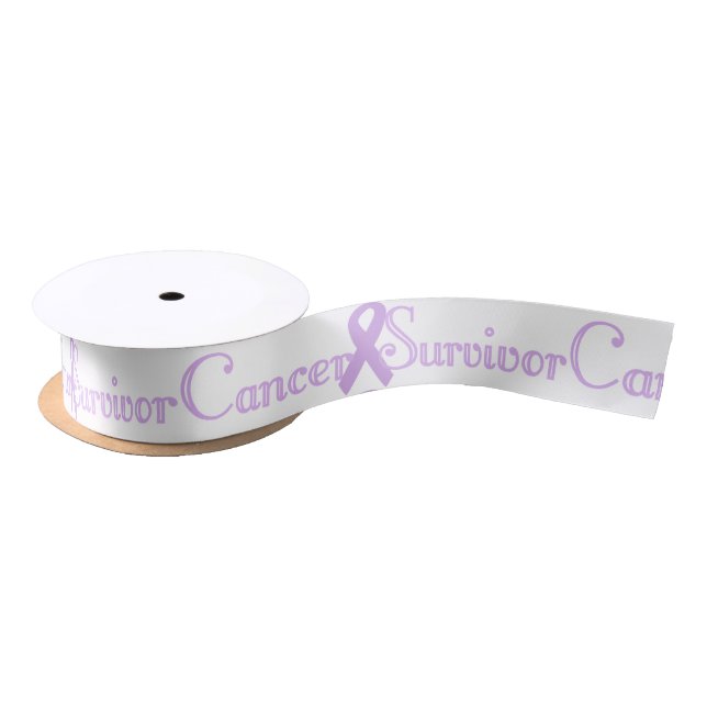 Fancy Cancer Survivor Satin Ribbon (Spool)