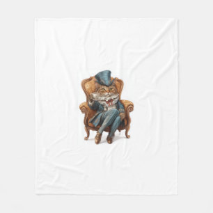 Fancy Cat Society � Victorian Royal Kitty Fleece Blanket