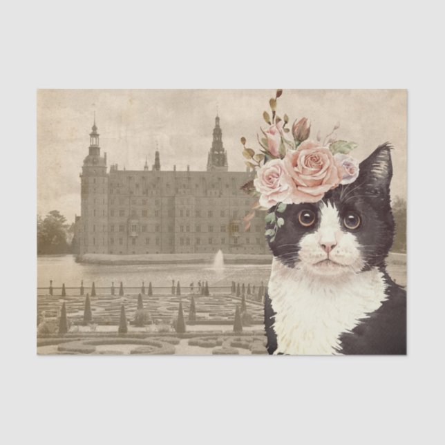 Fancy Cat & The Castle Gardens Tissue Paper (Front)
