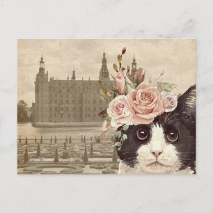 Fancy Cat & The Castle Postcard