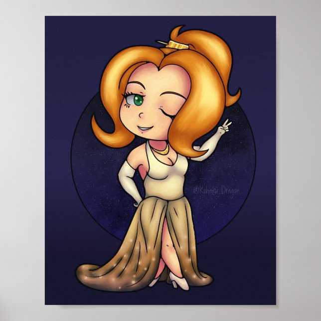 Fancy Chibi Girl Poster (Front)