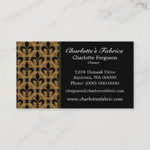 Fancy Chic Business Card, Honey Beige Card