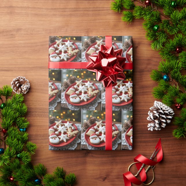 Fancy Christmas Cookies Wrapping Paper (Holiday Gift)