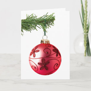 Fancy Christmas Ornament Holiday Card