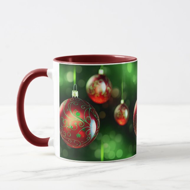 Fancy Christmas Ornament Mug (Left)