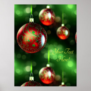 Fancy Christmas Ornament Poster