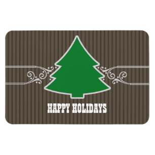 Fancy Christmas Tree Swirls Premium Magnet