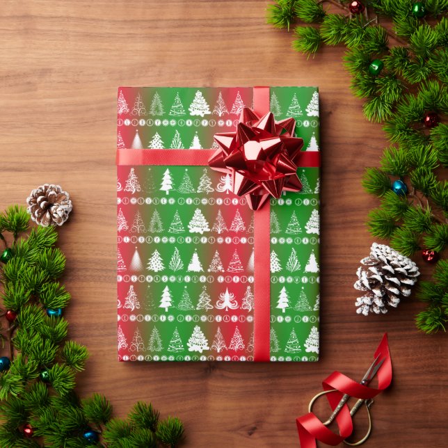Fancy Christmas Tree Wrapping Paper (Holiday Gift)