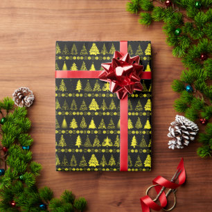Fancy Christmas Tree Wrapping Paper