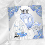 Fancy Cinderella Princess Birthday Party Invitation<br><div class="desc">Cinderella birthday party invitation with beautiful dress, high heel shoes and tiara with a princess carriage on a light blue and silver swirl background. This beautiful girls any number Cinderella once upon a time princess birthday party invitation is easily customised for your event by simply adding your details in the...</div>