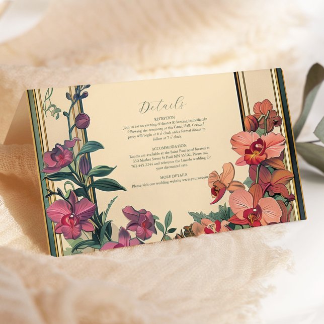 Fancy Classic Decorative Art Nouveau Wedding Enclosure Card (Creator Uploaded)