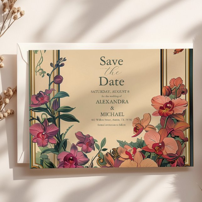 Fancy Classic Decorative Art Nouveau Wedding Save The Date (Creator Uploaded)