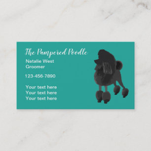 Fancy Classy Dog Grooming Services Business Card